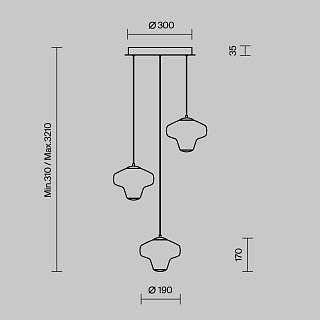 Подвесной светильник Sirocco 3000K 17Вт