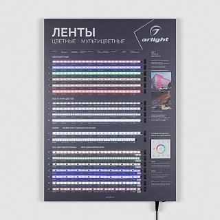 Стенд Ленты Мультицветные ARL-RGB-04-830x600mm (230V) (Arlight, -)