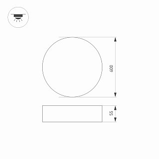 Светильник SP-RONDO-R600-72W Day4000 (WH, 120 deg, 230V) (Arlight, IP40 Металл, 3 года)