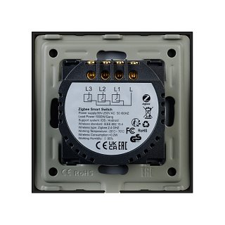 Выключатель сенсорный SWT-OMALI-S03-ZB-BK (250V, 10A, Zigbee) (Arlight, Стекло)