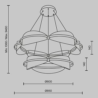 Подвесной светильник Breeze 3000К 80Вт