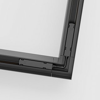 Угловой коннектор S35 накладной черный