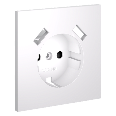 Накладка для розетки с заземлением и защитными шторками, с USB A+A, S70 (белый матовый)