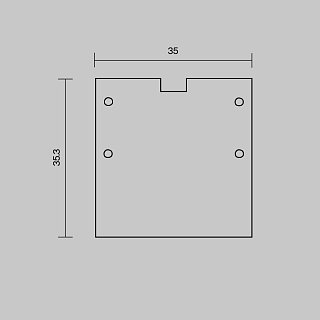 Комплект заглушек (для профиля 59×59) 2 шт., ALM-5959-EC 642058