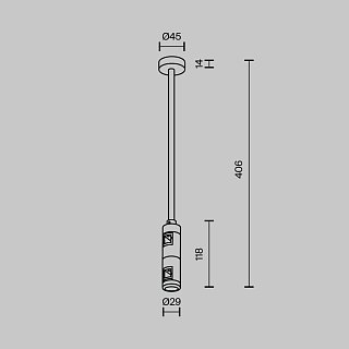 Крепление потолочное Medium двойное 300мм Flarity платина