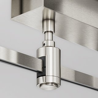 Основание потолочное Short для блока питания с вводом питания Flarity платина