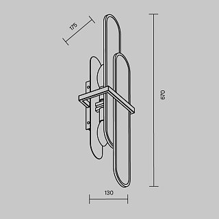 Настенный светильник (бра) Marmo E14х2