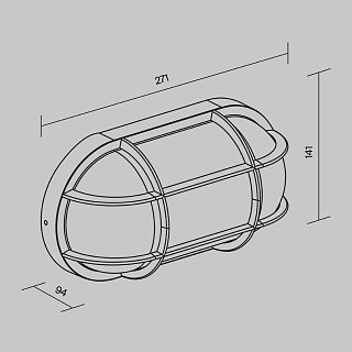 Настенный светильник (бра) Candle E27x1 15Вт IP 65