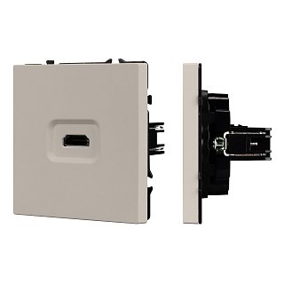 Механизм HDMI розетки SCT-NOBE-MHD1-SFPL-CA (Arlight, Кашемир)
