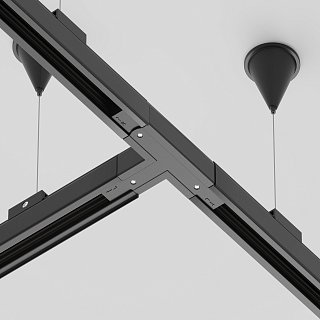 Коннектор Т-образный левый Trinity черный