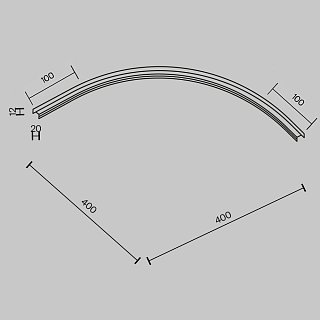 Коннектор радиусный R300 Basity, черный