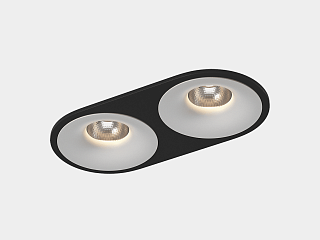 Рамка двойная для серии COMBO 4, круглая, черная, COMBO-4R2-BL