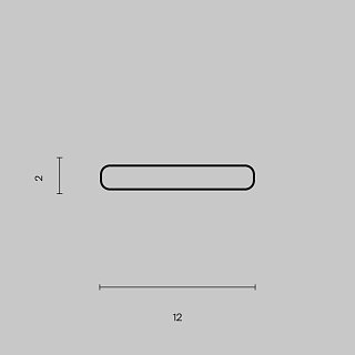 Алюминиевый профиль технический 12×2 (Серебро, 2 м), ALM-1202-S-2M