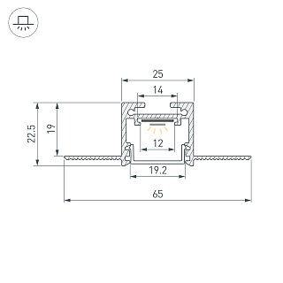 Профиль SL-LINIA20-FANTOM-2500 BLACK (Arlight, Алюминий)