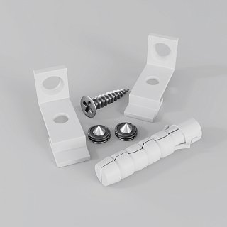 Комплект креплений для радиусного профиля с боковым свечением 2шт.