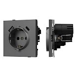 Механизм розетки с USB зарядкой SCT-TENDO-MUAC-SFPL-GR (230V, 16A) (Arlight, -)