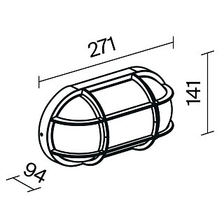 Настенный светильник (бра) Candle E27x1 15Вт IP 65