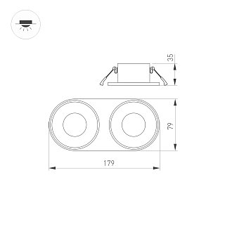 Корпус PLURIO-BASE-BUILT-RS185x85 (WH, 1-2, 200mA) (Arlight, IP20 Металл, 3 года)