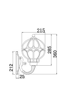 Настенный светильник (бра) Via E27х1 60Вт IP 44