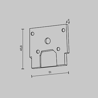 Торцевая заглушка для шинопровода ClipLine Exility, черная, 1шт.