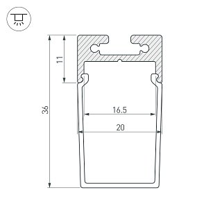 Экран SL-LINE-2011-2000 RCT OPAL (Arlight, -)