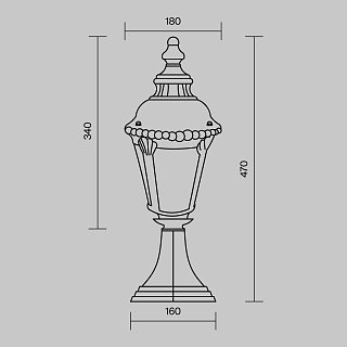Ландшафтный светильник Goiri E27х1 60Вт IP 44