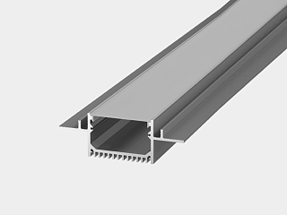 Встраиваемый в гипсокартон алюминиевый профиль Design LED без видимой рамки LG49, 2500 мм, анодированный, LG49-R
