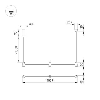 Светильник SP-ELIZEO-S1000-16W Warm3000 (BK, 35 deg, 230V) (Arlight, IP20 Металл, 3 года)