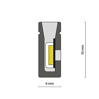Гибкий неон 10x4 24В 9,6 Вт/м Green IP67 5м