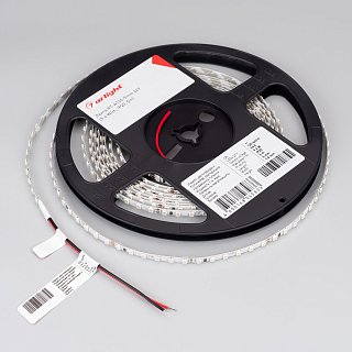 Светодиодная лента RT-A120-5mm 24V Green (9.6 W/m, IP20, 3528, 5m) (Arlight, узкая)