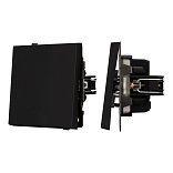 Механизм выключателя одноклавишный перекрёстный SWT-TENDO-MKX1-SFPL-BK (230V, 10A) (Arlight, -)