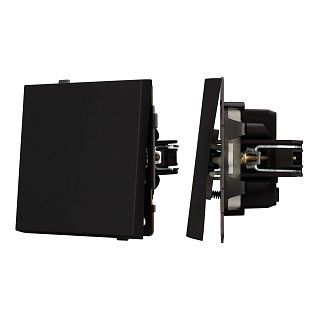 Механизм выключателя одноклавишный перекрёстный SWT-TENDO-MKX1-SFPL-BK (230V, 10A) (Arlight, -)