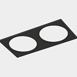 Рамка двойная  для серии COMBO 1 квадратная, черная, COMBO-1S2-BL