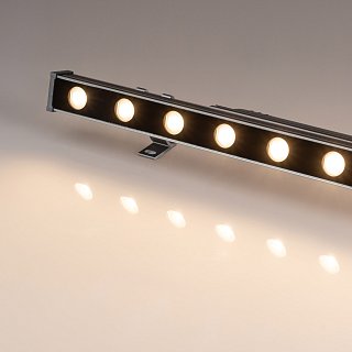 Линейный прожектор AR-LINE-500-9W Warm3000 (GR, 15x60 deg, 230V) (Arlight, IP65 Металл, 3 года)