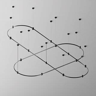 Шинопровод полукруг 650мм Flarity черный