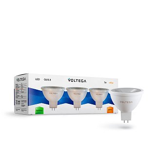 Светодиодная лампа MR16 7Вт 2800K GU5.3 38° Набор 3 шт