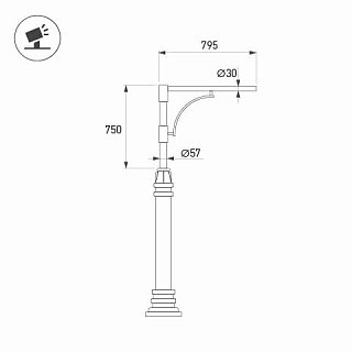 Кронштейн OXOR-SB1-1 BLACK (Arlight, Сталь)