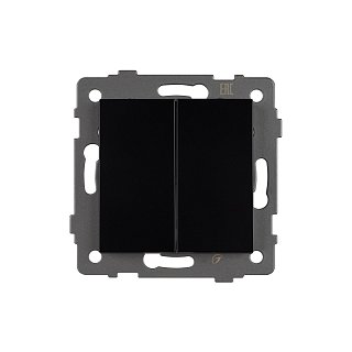 Механизм выключателя двухклавишный непроходной SWT-MK02-PL-BK-V (250V, 10A) (Arlight, -)
