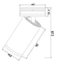 Потолочный светильник FOCUS S 1x10Вт GU10
