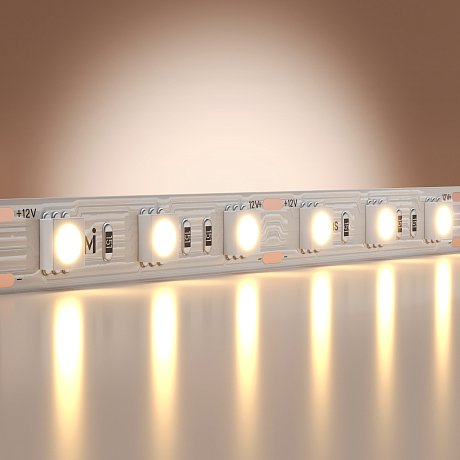 Светодиодная лента Базовая 12В 5050 14,4Вт/м 3000K 5м IP 20 201183