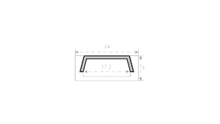 Профиль алюминиевый SWG, накладной, SF-2006
