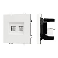 Механизм сдвоенной компьютерной розетки SCT-NOBE-MPC2-SFPL-WH (RJ-45, CAT6) (Arlight, -)