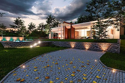 Освещение для дорожек и лестниц ландшафтного участка 