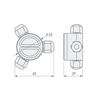 Разветвитель KLW-3 (4-10mm, IP67) (Arlight, Пластик)