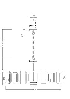 Подвесной светильник Bowi E14х8