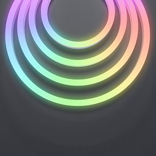 Гибкий неон 17x12 24В 17,8Вт/м RGB SPI  IP67 5м