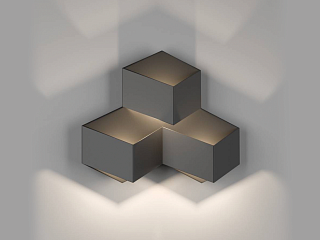 Светильник настенный GW PALMIRA черный, 9 Вт, GW-1101-3-9-BL-WW