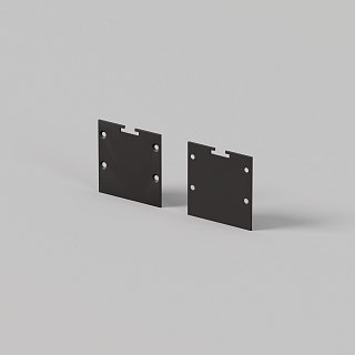 Комплект заглушек (для профиля 35×35) 2 шт., ALM-3535BT-B-EC 642038