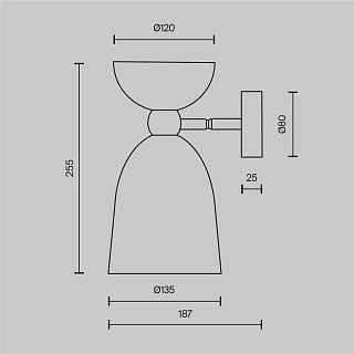 Настенный светильник (бра) Cloches E14х1 40Вт