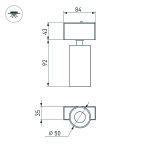 Светильник MAG-SPOT-45-R85-7W Warm3000 (WH, 24 deg, 24V) (Arlight, IP20 Металл, 5 лет)